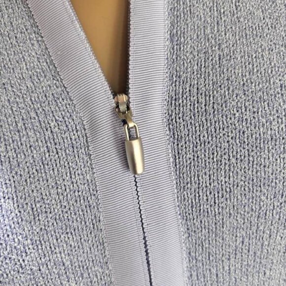 St John designer lavender pants suit orchid 12 jacket tweed buttons embellished - Picture 3 of 6